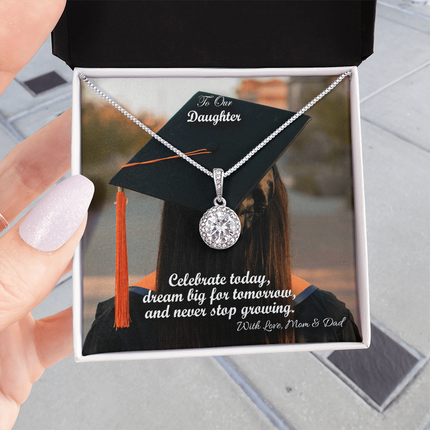 Daughter Graduation Eternal Hope Necklace | Mom & Dad Gift