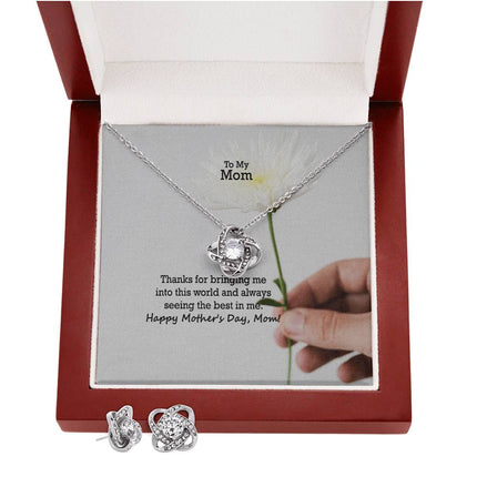 Thanks for Always Seeing the Best in Me | Christian Love Knot Necklace | Mother's Day Gift for Mom | Faith Gift