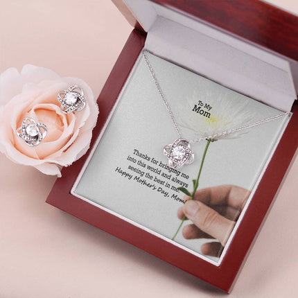 Thanks for Always Seeing the Best in Me | Christian Love Knot Necklace | Mother's Day Gift for Mom | Faith Gift