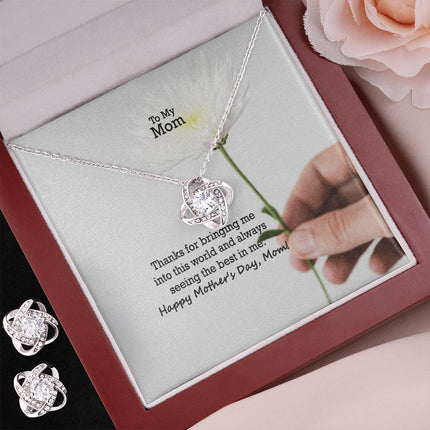 Thanks for Always Seeing the Best in Me | Christian Love Knot Necklace | Mother's Day Gift for Mom | Faith Gift
