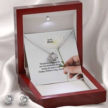 Thanks for Always Seeing the Best in Me | Christian Love Knot Necklace | Mother's Day Gift for Mom | Faith Gift