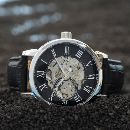 Devoted Cross Men's Openwork Watch – Christian Gift for Men