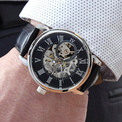 Devoted Cross Men's Openwork Watch – Christian Gift for Men