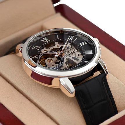 Devoted Cross Men's Openwork Watch – Christian Gift for Men