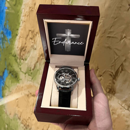 Devoted Cross Men's Openwork Watch – Christian Gift for Men