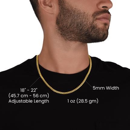 Loved Cross Lion | Christian Cuban Link Chain Necklace | His Word