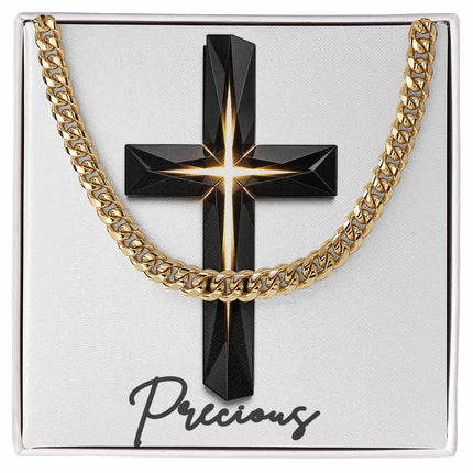 Precious Cross The Inner Light | Christian Cuban Link Chain Necklace | His Word