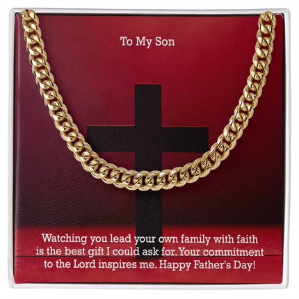 Cuban Link Chain Necklace – Christian Gift for Men