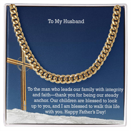 Cuban Link Chain Necklace – Christian Gift for Men