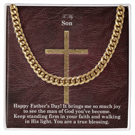 Cuban Link Chain Necklace – Christian Gift for Men
