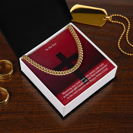 Cuban Link Chain Necklace – Christian Gift for Men