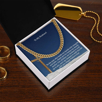 Cuban Link Chain Necklace – Christian Gift for Men