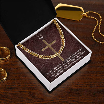 Cuban Link Chain Necklace – Christian Gift for Men