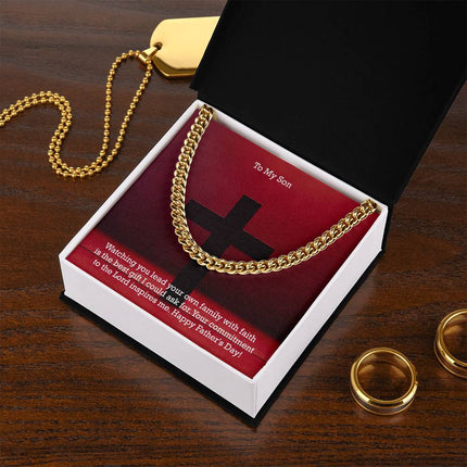 Cuban Link Chain Necklace – Christian Gift for Men