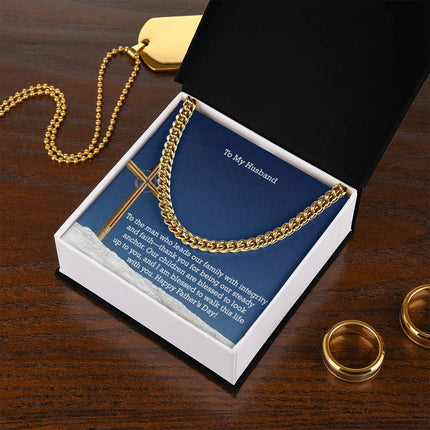 Cuban Link Chain Necklace – Christian Gift for Men