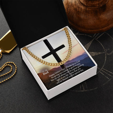 Cuban Link Chain Necklace – Christian Gift for Men