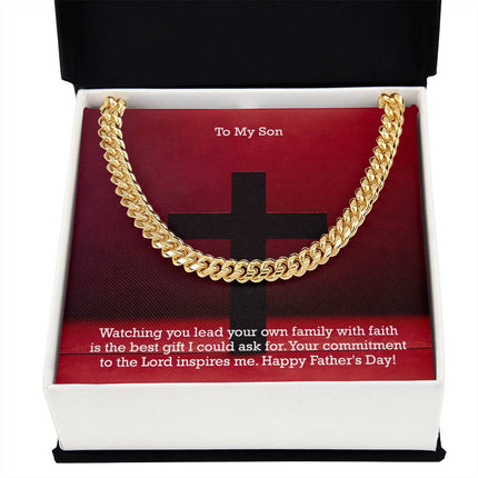 Cuban Link Chain Necklace – Christian Gift for Men