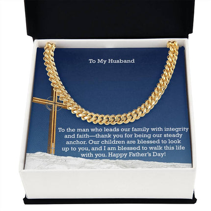 Cuban Link Chain Necklace – Christian Gift for Men