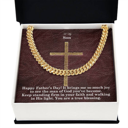Cuban Link Chain Necklace – Christian Gift for Men