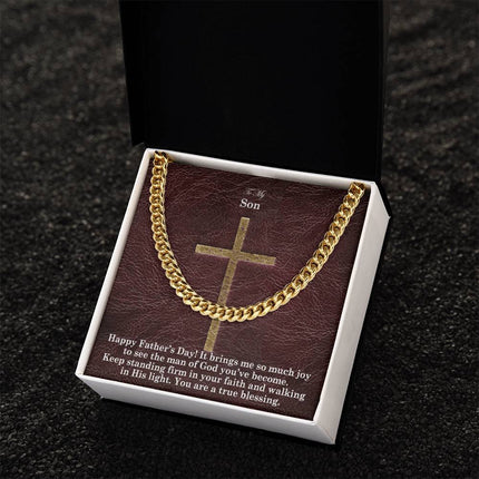 Cuban Link Chain Necklace – Christian Gift for Men