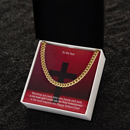 Cuban Link Chain Necklace – Christian Gift for Men