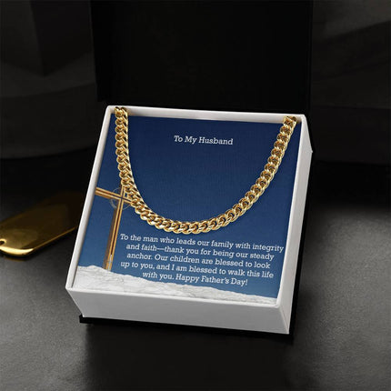 Cuban Link Chain Necklace – Christian Gift for Men