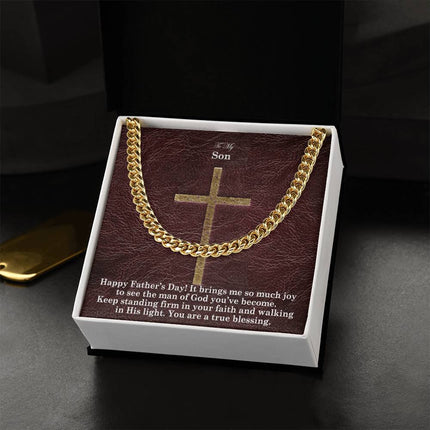 Cuban Link Chain Necklace – Christian Gift for Men