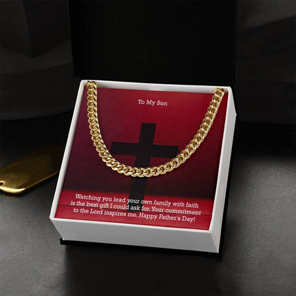 Cuban Link Chain Necklace – Christian Gift for Men