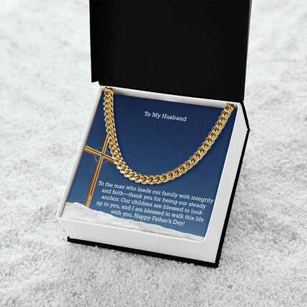 Cuban Link Chain Necklace – Christian Gift for Men