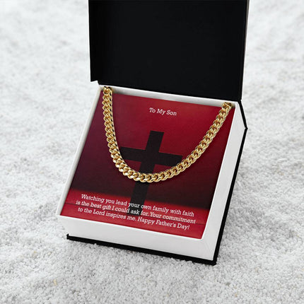 Cuban Link Chain Necklace – Christian Gift for Men