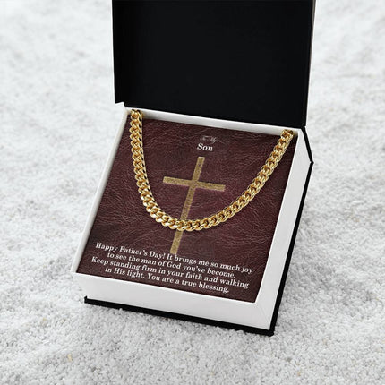 Cuban Link Chain Necklace – Christian Gift for Men