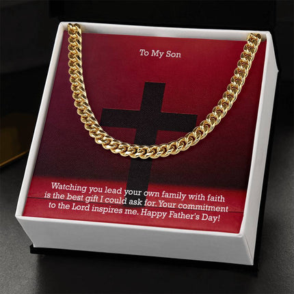 Cuban Link Chain Necklace – Christian Gift for Men
