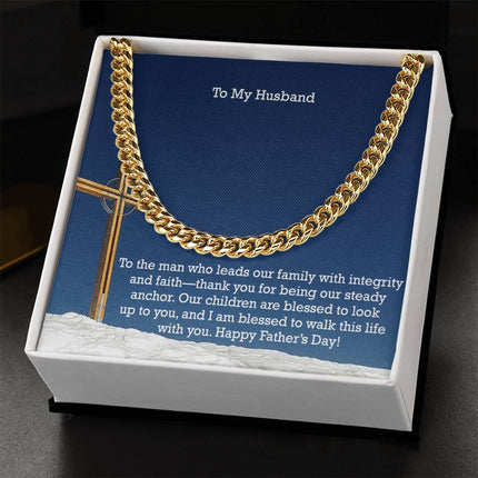 Cuban Link Chain Necklace – Christian Gift for Men