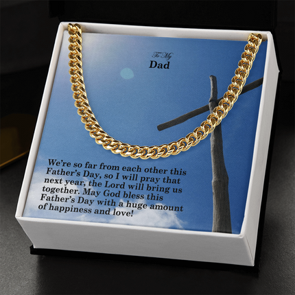 Cuban Link Chain Necklace – Christian Gift for Men