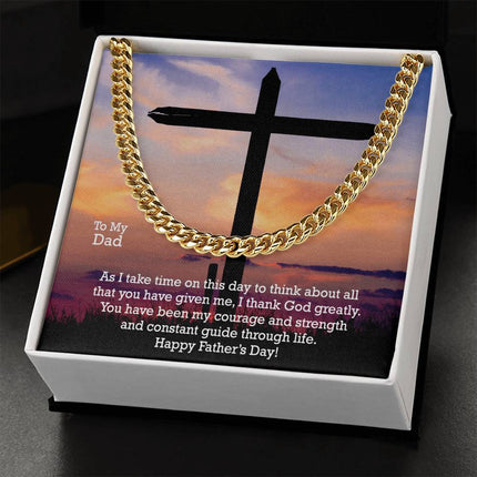 Cuban Link Chain Necklace – Christian Gift for Men