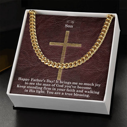 Cuban Link Chain Necklace – Christian Gift for Men