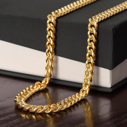 Cuban Link Chain Necklace – Christian Gift for Men