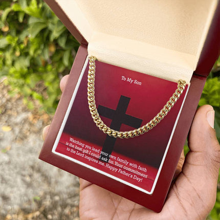 Cuban Link Chain Necklace – Christian Gift for Men