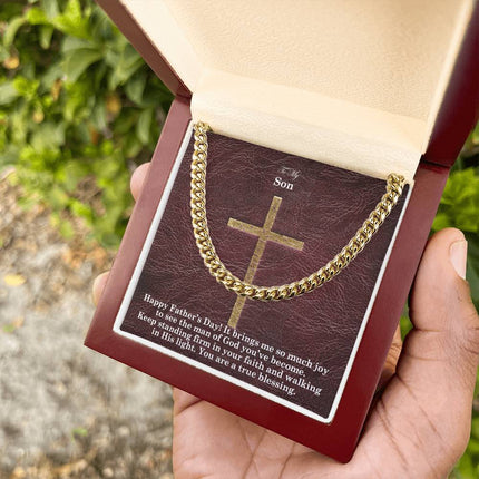 Cuban Link Chain Necklace – Christian Gift for Men