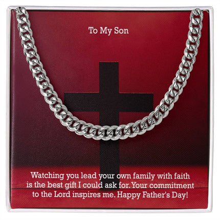 Cuban Link Chain Necklace – Christian Gift for Men