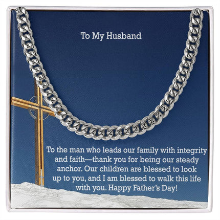 Cuban Link Chain Necklace – Christian Gift for Men
