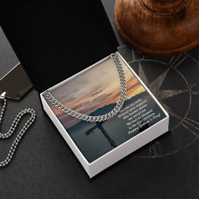 Cuban Link Chain Necklace – Christian Gift for Men