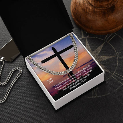 Cuban Link Chain Necklace – Christian Gift for Men
