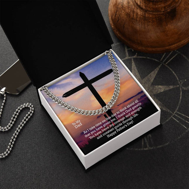 Cuban Link Chain Necklace – Christian Gift for Men