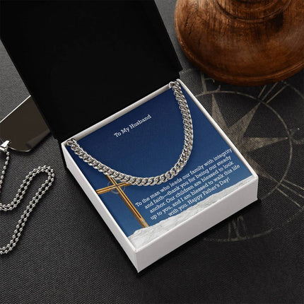 Cuban Link Chain Necklace – Christian Gift for Men