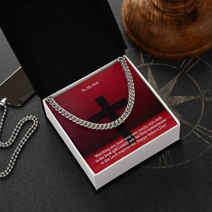 Cuban Link Chain Necklace – Christian Gift for Men