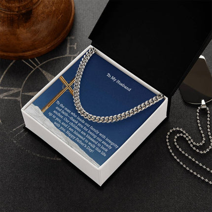 Cuban Link Chain Necklace – Christian Gift for Men