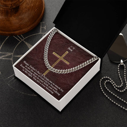 Cuban Link Chain Necklace – Christian Gift for Men