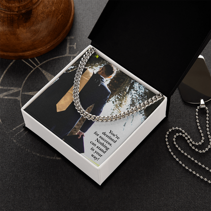 Destined for Success Cuban Link Chain | Graduation Gift