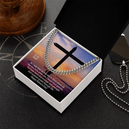 Cuban Link Chain Necklace – Christian Gift for Men
